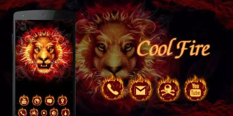 Play Cool Fire  GO Launcher Theme
