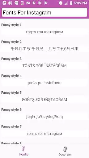 Play Cool Fonts for Instagram
