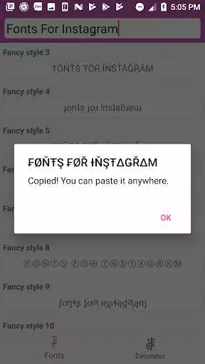 Play Cool Fonts for Instagram