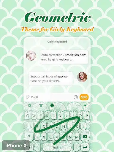 Play Cool Geometry Girly Keyboard Themes for Girls  and enjoy Cool Geometry Girly Keyboard Themes for Girls with UptoPlay