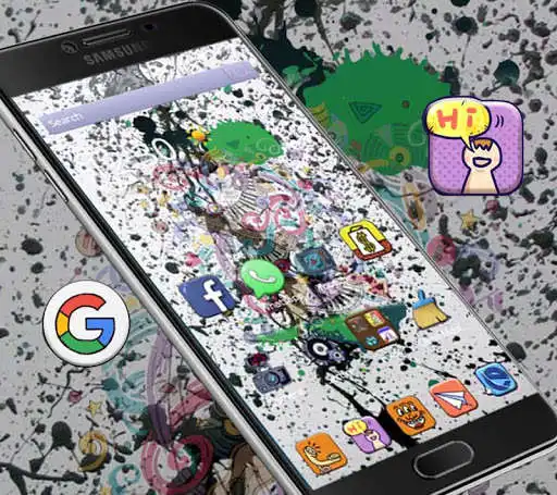 Play APK Cool graffiti style cell phone theme  and enjoy Cool graffiti style cell phone theme with UptoPlay com.launcher.theme.t211808482
