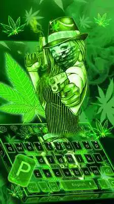 Play Cool Green Lady Rasta Keyboard Theme