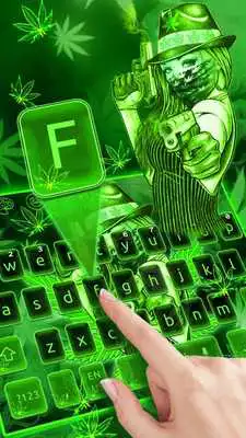 Play Cool Green Lady Rasta Keyboard Theme