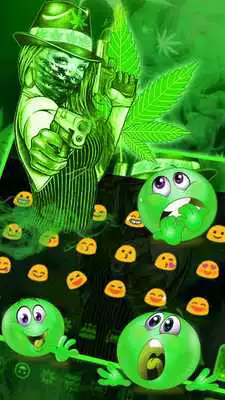 Play Cool Green Lady Rasta Keyboard Theme