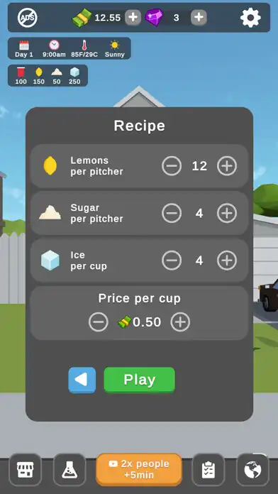 Play Cool Lemonade Stand as an online game Cool Lemonade Stand with UptoPlay