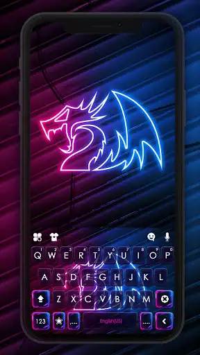 Play Cool Neon Dragon Keyboard Background  and enjoy Cool Neon Dragon Keyboard Background with UptoPlay