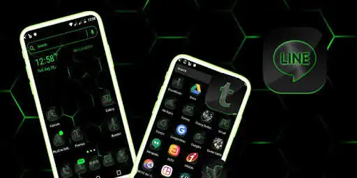 Play Cool Neon Green Launcher Theme