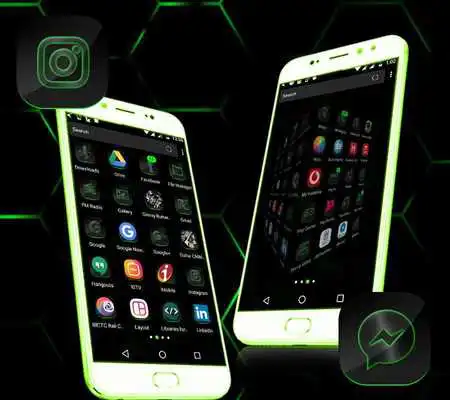 Play Cool Neon Green Launcher Theme