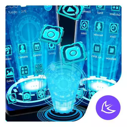 Run free android online Cool Neon Technology theme for android free APK Run free android online Cool Neon Technology theme for android free APK