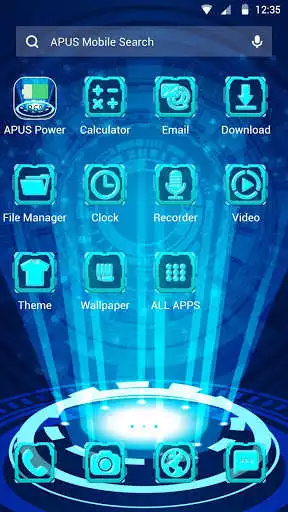Play Cool Neon Technology theme for android free