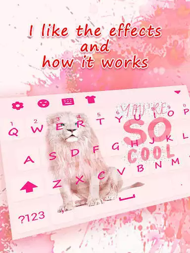 Play Cool Pink Lion Keyboard Theme for Girls  and enjoy Cool Pink Lion Keyboard Theme for Girls with UptoPlay