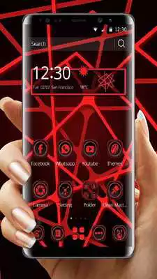 Play Cool Red Black Threads Theme