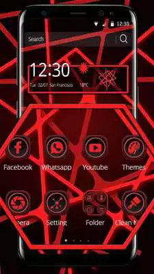 Play Cool Red Black Threads Theme