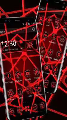 Play Cool Red Black Threads Theme