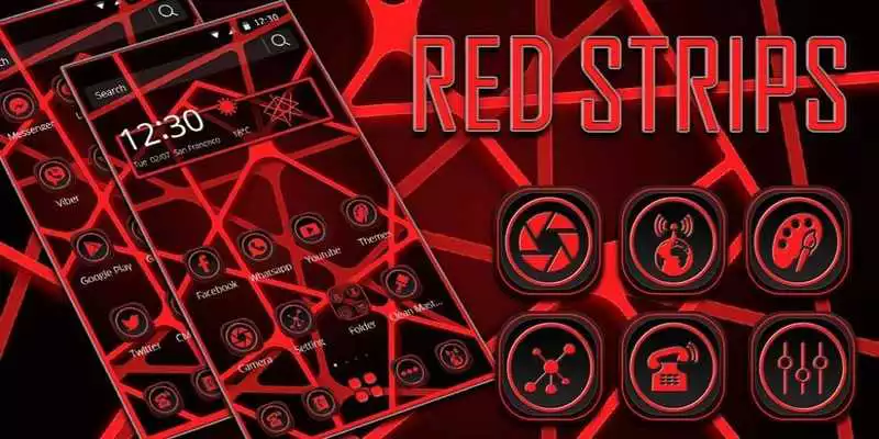 Play Cool Red Black Threads Theme
