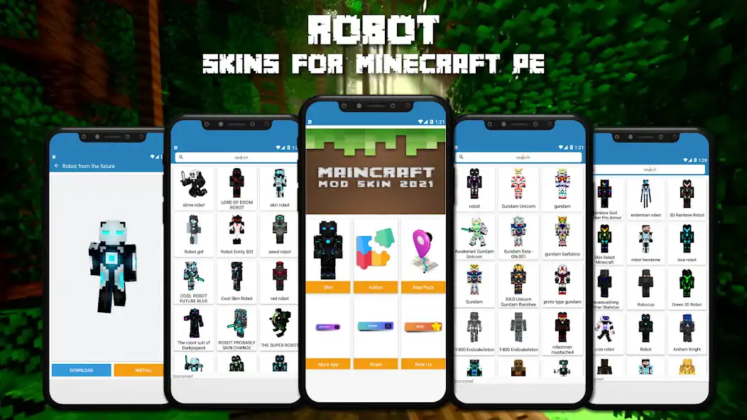 Play Cool ROBOT Skins for Minecraft  and enjoy Cool ROBOT Skins for Minecraft with UptoPlay
