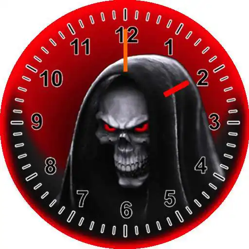 Free play online Cool Skulls Clock Widget  APK