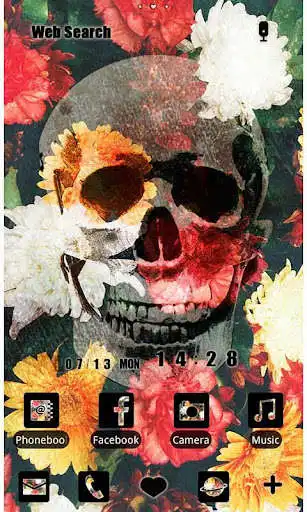 Play Cool Theme-Flower Skull-