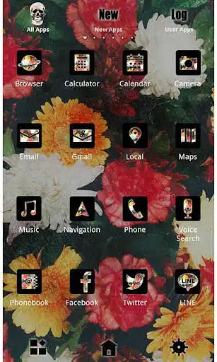 Play Cool Theme-Flower Skull-