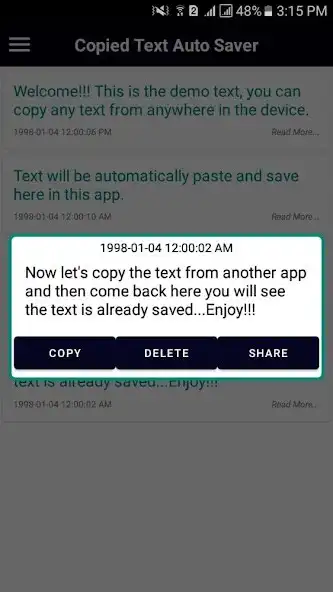 Play Copied Text - Auto Saver as an online game Copied Text - Auto Saver with UptoPlay