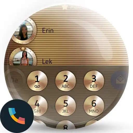 Free play online Copper Gold Phone Dialer Theme APK