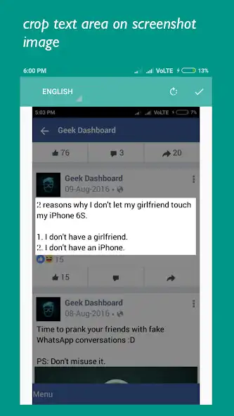 Play Copy Text On Screen