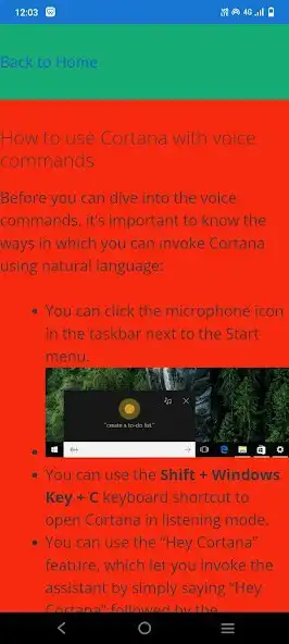 Play Cortana voice commands (guide)  and enjoy Cortana voice commands (guide) with UptoPlay