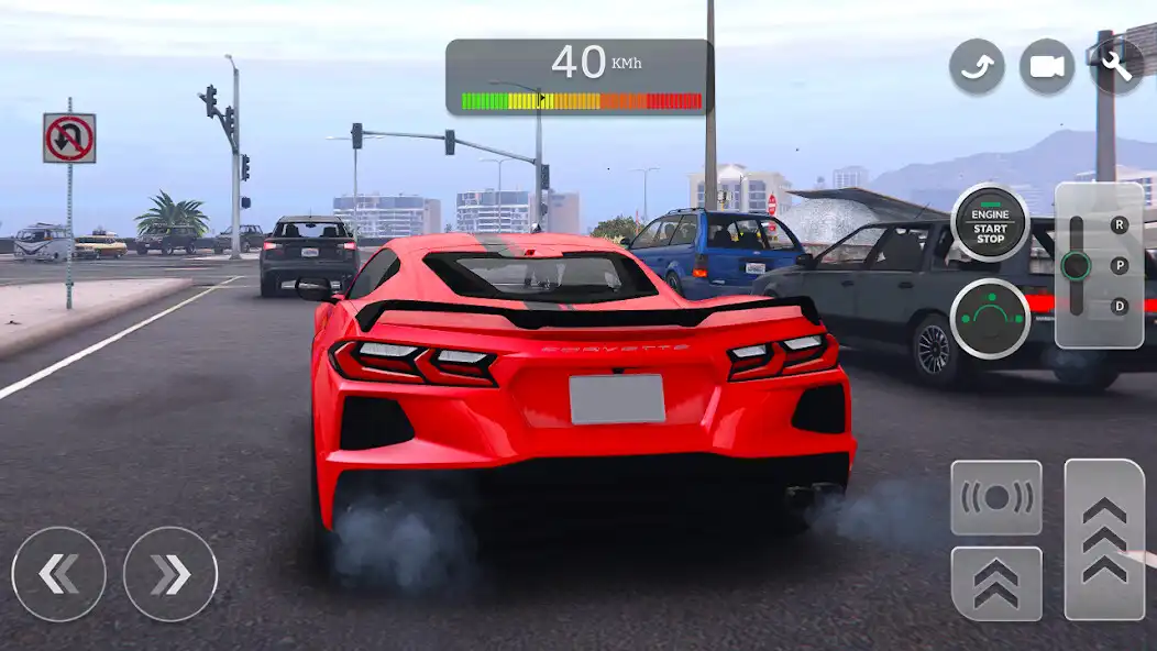 Play Corvette C8 Supercar: Town as an online game Corvette C8 Supercar: Town with UptoPlay