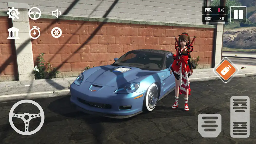 Play Corvette Chevrolet Driving Car as an online game Corvette Chevrolet Driving Car with UptoPlay