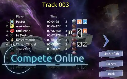 Play Cosmic Racing Marbles as an online game Cosmic Racing Marbles with UptoPlay
