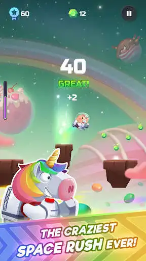 Play Cosmo Bounce - The craziest space rush ever! as an online game Cosmo Bounce - The craziest space rush ever! with UptoPlay