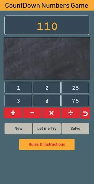 Play Countdown Numbers Game  and enjoy Countdown Numbers Game with UptoPlay