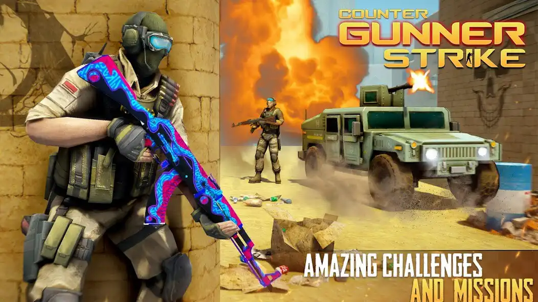 Play Counter Gunner Strike CS Games as an online game Counter Gunner Strike CS Games with UptoPlay