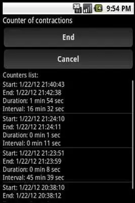 Play Counter of contractions