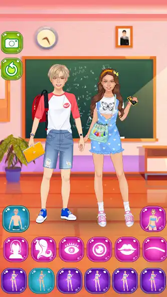 Play Couple dress up - School  and enjoy Couple dress up - School with UptoPlay