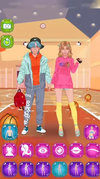 Play Couple dress up - School as an online game Couple dress up - School with UptoPlay