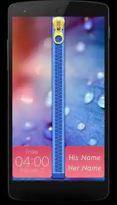 Play Couple Photo Zipper Lock Screen