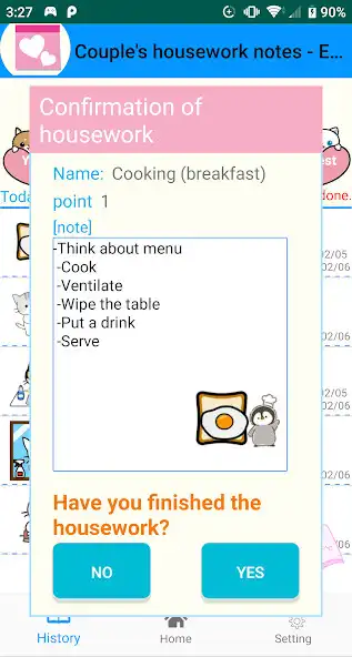 Play Couples housework notebook as an online game Couples housework notebook with UptoPlay