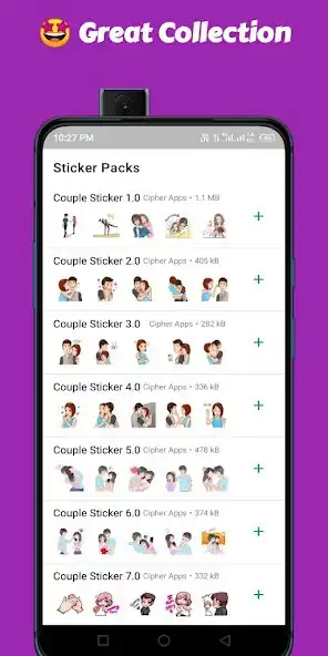 Play Couple Stickers for WA as an online game Couple Stickers for WA with UptoPlay