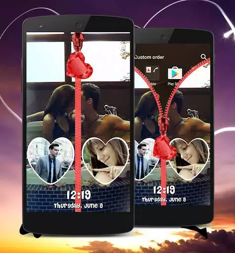 Play Couple Zipper Lock Screen  and enjoy Couple Zipper Lock Screen with UptoPlay