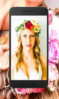 Play Couronne de fleurs autocollant