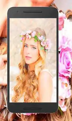 Play Couronne de fleurs autocollant