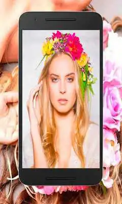 Play Couronne de fleurs autocollant