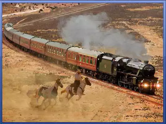 Play Cowboy Train racing adventure