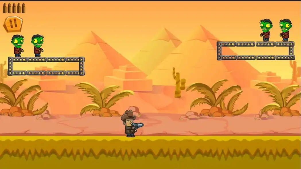 Play cowboy vs zombie challenge as an online game cowboy vs zombie challenge with UptoPlay
