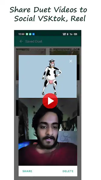 Play Cow dance duet video maker app  and enjoy Cow dance duet video maker app with UptoPlay