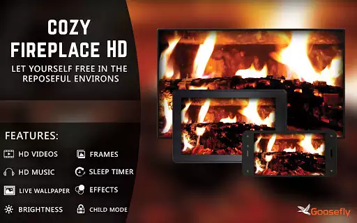 Play Cozy Fireplace Live Wallpaper