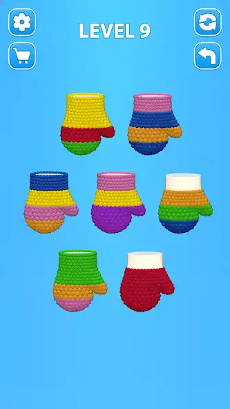Play Cozy Knitting: Color Sort Game as an online game Cozy Knitting: Color Sort Game with UptoPlay