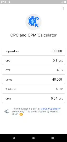 Play CPC and CPM Calculator as an online game CPC and CPM Calculator with UptoPlay