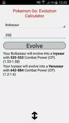 Play CP evolution calculator Pokemo